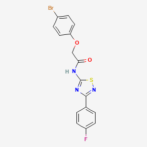 molecular formula C16H11BrFN3O2S B11374384 2-(4-bromophenoxy)-N-[3-(4-fluorophenyl)-1,2,4-thiadiazol-5-yl]acetamide 