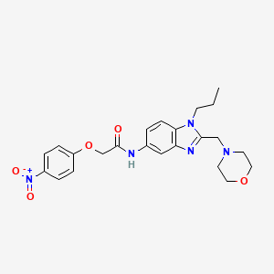 N-[2-(morpholin-4-ylmethyl)-1-propyl-1H-benzimidazol-5-yl]-2-(4-nitrophenoxy)acetamide