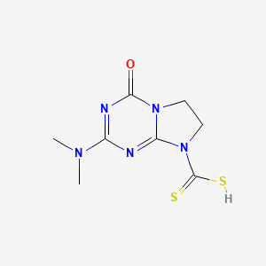 molecular formula C8H11N5OS2 B11374406 2-(dimethylamino)-4-oxo-6,7-dihydroimidazo[1,2-a][1,3,5]triazine-8(4H)-carbodithioic acid 