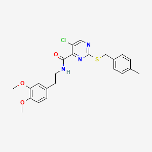 5-chloro-N-[2-(3,4-dimethoxyphenyl)ethyl]-2-[(4-methylbenzyl)sulfanyl]pyrimidine-4-carboxamide