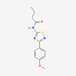 molecular formula C13H15N3O2S B11374479 N-[3-(4-methoxyphenyl)-1,2,4-thiadiazol-5-yl]butanamide 