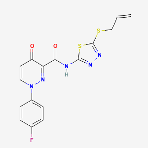 molecular formula C16H12FN5O2S2 B11374501 1-(4-fluorophenyl)-4-oxo-N-[5-(prop-2-en-1-ylsulfanyl)-1,3,4-thiadiazol-2-yl]-1,4-dihydropyridazine-3-carboxamide 