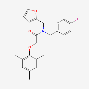 N-(4-fluorobenzyl)-N-(furan-2-ylmethyl)-2-(2,4,6-trimethylphenoxy)acetamide