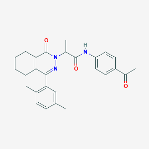 N-(4-acetylphenyl)-2-[4-(2,5-dimethylphenyl)-1-oxo-5,6,7,8-tetrahydrophthalazin-2(1H)-yl]propanamide