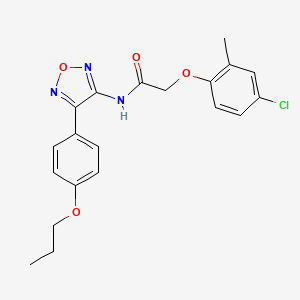 2-(4-chloro-2-methylphenoxy)-N-[4-(4-propoxyphenyl)-1,2,5-oxadiazol-3-yl]acetamide