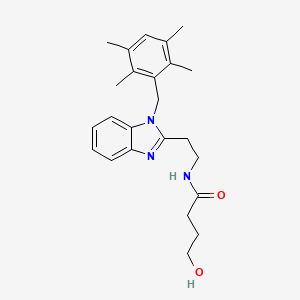 4-hydroxy-N-{2-[1-(2,3,5,6-tetramethylbenzyl)-1H-benzimidazol-2-yl]ethyl}butanamide