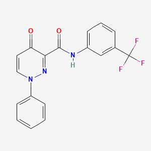 4-oxo-1-phenyl-N-[3-(trifluoromethyl)phenyl]-1,4-dihydropyridazine-3-carboxamide