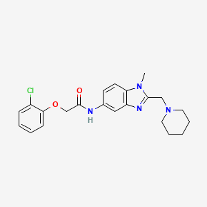 2-(2-chlorophenoxy)-N-[1-methyl-2-(piperidin-1-ylmethyl)-1H-benzimidazol-5-yl]acetamide