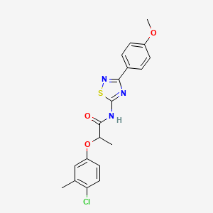 2-(4-chloro-3-methylphenoxy)-N-[3-(4-methoxyphenyl)-1,2,4-thiadiazol-5-yl]propanamide