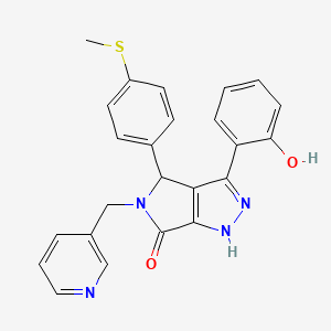 3-(2-hydroxyphenyl)-4-[4-(methylsulfanyl)phenyl]-5-(pyridin-3-ylmethyl)-4,5-dihydropyrrolo[3,4-c]pyrazol-6(1H)-one