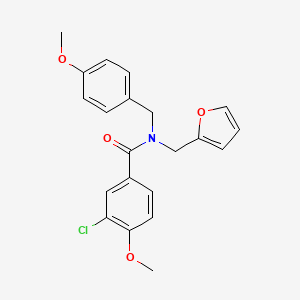 3-chloro-N-(furan-2-ylmethyl)-4-methoxy-N-(4-methoxybenzyl)benzamide