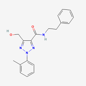 5-(hydroxymethyl)-2-(2-methylphenyl)-N-(2-phenylethyl)-2H-1,2,3-triazole-4-carboxamide