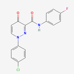 molecular formula C17H11ClFN3O2 B11374614 1-(4-chlorophenyl)-N-(4-fluorophenyl)-4-oxo-1,4-dihydropyridazine-3-carboxamide 