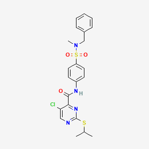 N-{4-[benzyl(methyl)sulfamoyl]phenyl}-5-chloro-2-(propan-2-ylsulfanyl)pyrimidine-4-carboxamide