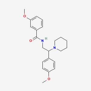 3-methoxy-N-[2-(4-methoxyphenyl)-2-(piperidin-1-yl)ethyl]benzamide