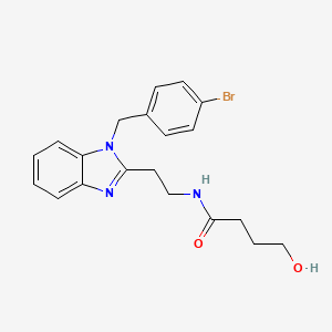 N-(2-{1-[(4-bromophenyl)methyl]-1H-1,3-benzodiazol-2-yl}ethyl)-4-hydroxybutanamide