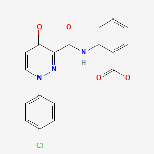 molecular formula C19H14ClN3O4 B11374652 Methyl 2-({[1-(4-chlorophenyl)-4-oxo-1,4-dihydropyridazin-3-yl]carbonyl}amino)benzoate 