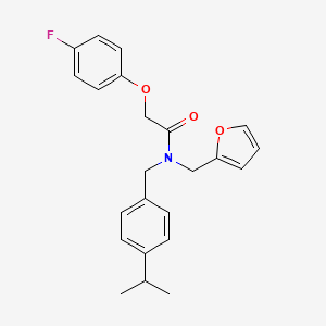 2-(4-fluorophenoxy)-N-(furan-2-ylmethyl)-N-[4-(propan-2-yl)benzyl]acetamide