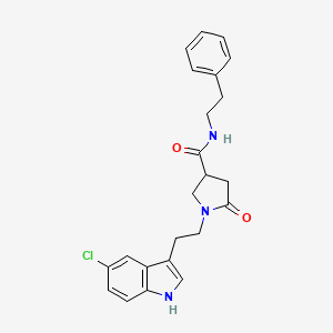 1-[2-(5-chloro-1H-indol-3-yl)ethyl]-5-oxo-N-(2-phenylethyl)pyrrolidine-3-carboxamide