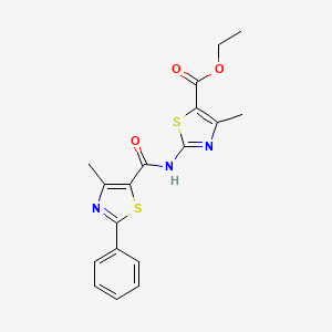 Ethyl 4-methyl-2-{[(4-methyl-2-phenyl-1,3-thiazol-5-yl)carbonyl]amino}-1,3-thiazole-5-carboxylate