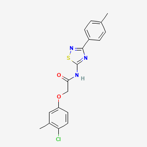 molecular formula C18H16ClN3O2S B11374715 2-(4-chloro-3-methylphenoxy)-N-[3-(4-methylphenyl)-1,2,4-thiadiazol-5-yl]acetamide 