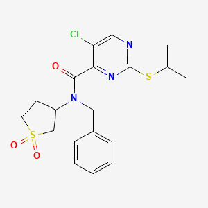 N-benzyl-5-chloro-N-(1,1-dioxidotetrahydrothiophen-3-yl)-2-(propan-2-ylsulfanyl)pyrimidine-4-carboxamide