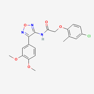 molecular formula C19H18ClN3O5 B11374756 2-(4-chloro-2-methylphenoxy)-N-[4-(3,4-dimethoxyphenyl)-1,2,5-oxadiazol-3-yl]acetamide 