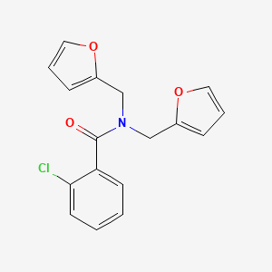 2-chloro-N,N-bis(furan-2-ylmethyl)benzamide