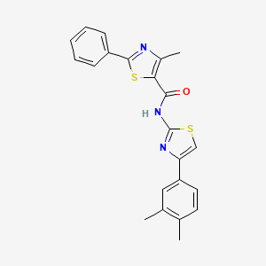 N-[4-(3,4-dimethylphenyl)-1,3-thiazol-2-yl]-4-methyl-2-phenyl-1,3-thiazole-5-carboxamide