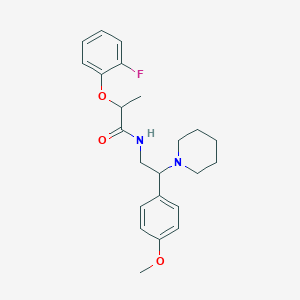 2-(2-fluorophenoxy)-N-[2-(4-methoxyphenyl)-2-(piperidin-1-yl)ethyl]propanamide