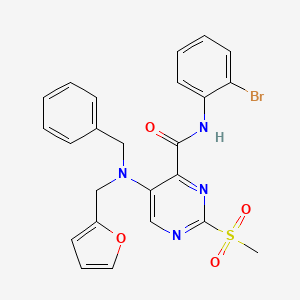 5-[benzyl(furan-2-ylmethyl)amino]-N-(2-bromophenyl)-2-(methylsulfonyl)pyrimidine-4-carboxamide