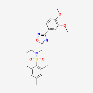 N-{[3-(3,4-dimethoxyphenyl)-1,2,4-oxadiazol-5-yl]methyl}-N-ethyl-2,4,6-trimethylbenzenesulfonamide