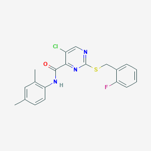 5-chloro-N-(2,4-dimethylphenyl)-2-[(2-fluorobenzyl)sulfanyl]pyrimidine-4-carboxamide