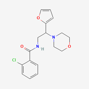 2-chloro-N-[2-(furan-2-yl)-2-(morpholin-4-yl)ethyl]benzamide