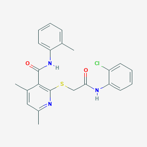 2-({2-[(2-chlorophenyl)amino]-2-oxoethyl}sulfanyl)-4,6-dimethyl-N-(2-methylphenyl)pyridine-3-carboxamide