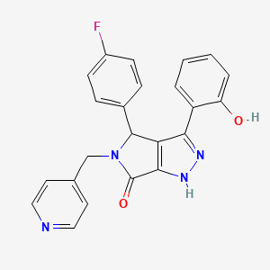 4-(4-fluorophenyl)-3-(2-hydroxyphenyl)-5-(pyridin-4-ylmethyl)-4,5-dihydropyrrolo[3,4-c]pyrazol-6(1H)-one