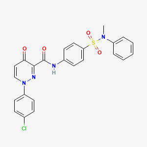 1-(4-chlorophenyl)-N-{4-[methyl(phenyl)sulfamoyl]phenyl}-4-oxo-1,4-dihydropyridazine-3-carboxamide