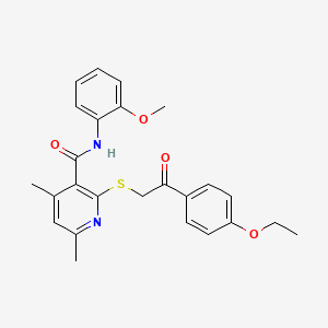 2-{[2-(4-ethoxyphenyl)-2-oxoethyl]sulfanyl}-N-(2-methoxyphenyl)-4,6-dimethylpyridine-3-carboxamide