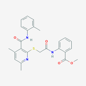 Methyl 2-{[({4,6-dimethyl-3-[(2-methylphenyl)carbamoyl]pyridin-2-yl}sulfanyl)acetyl]amino}benzoate