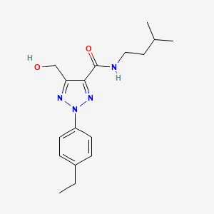 2-(4-ethylphenyl)-5-(hydroxymethyl)-N-(3-methylbutyl)-2H-1,2,3-triazole-4-carboxamide