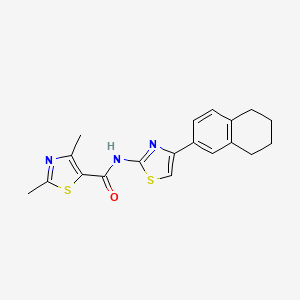 2,4-dimethyl-N-[4-(5,6,7,8-tetrahydronaphthalen-2-yl)-1,3-thiazol-2-yl]-1,3-thiazole-5-carboxamide