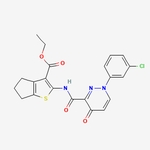 ethyl 2-({[1-(3-chlorophenyl)-4-oxo-1,4-dihydropyridazin-3-yl]carbonyl}amino)-5,6-dihydro-4H-cyclopenta[b]thiophene-3-carboxylate