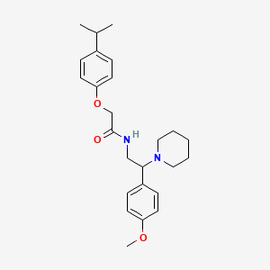 N-[2-(4-methoxyphenyl)-2-(piperidin-1-yl)ethyl]-2-[4-(propan-2-yl)phenoxy]acetamide