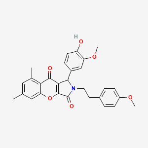 1-(4-Hydroxy-3-methoxyphenyl)-2-[2-(4-methoxyphenyl)ethyl]-6,8-dimethyl-1,2-dihydrochromeno[2,3-c]pyrrole-3,9-dione