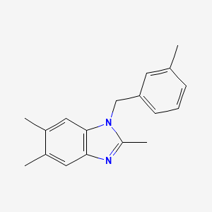 molecular formula C18H20N2 B11375003 2,5,6-trimethyl-1-(3-methylbenzyl)-1H-benzimidazole 