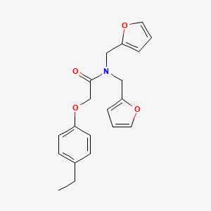 molecular formula C20H21NO4 B11375005 2-(4-ethylphenoxy)-N,N-bis(2-furylmethyl)acetamide 