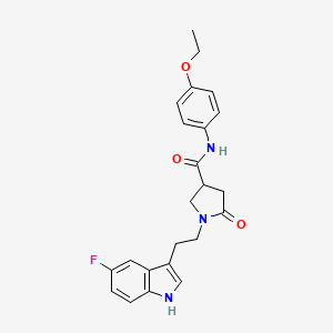 N-(4-ethoxyphenyl)-1-[2-(5-fluoro-1H-indol-3-yl)ethyl]-5-oxopyrrolidine-3-carboxamide