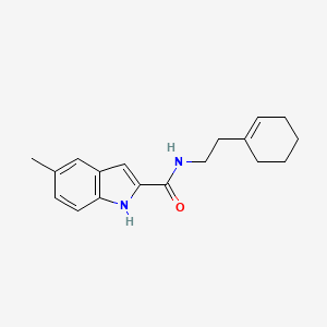 molecular formula C18H22N2O B11375030 N-[2-(cyclohex-1-en-1-yl)ethyl]-5-methyl-1H-indole-2-carboxamide 