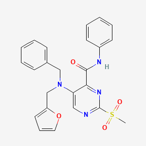 5-[benzyl(furan-2-ylmethyl)amino]-2-(methylsulfonyl)-N-phenylpyrimidine-4-carboxamide