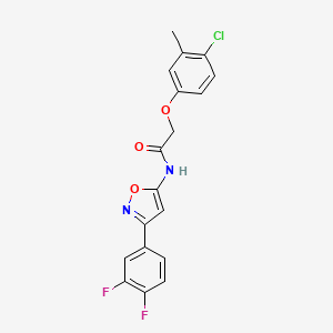 molecular formula C18H13ClF2N2O3 B11375110 2-(4-chloro-3-methylphenoxy)-N-[3-(3,4-difluorophenyl)-1,2-oxazol-5-yl]acetamide 